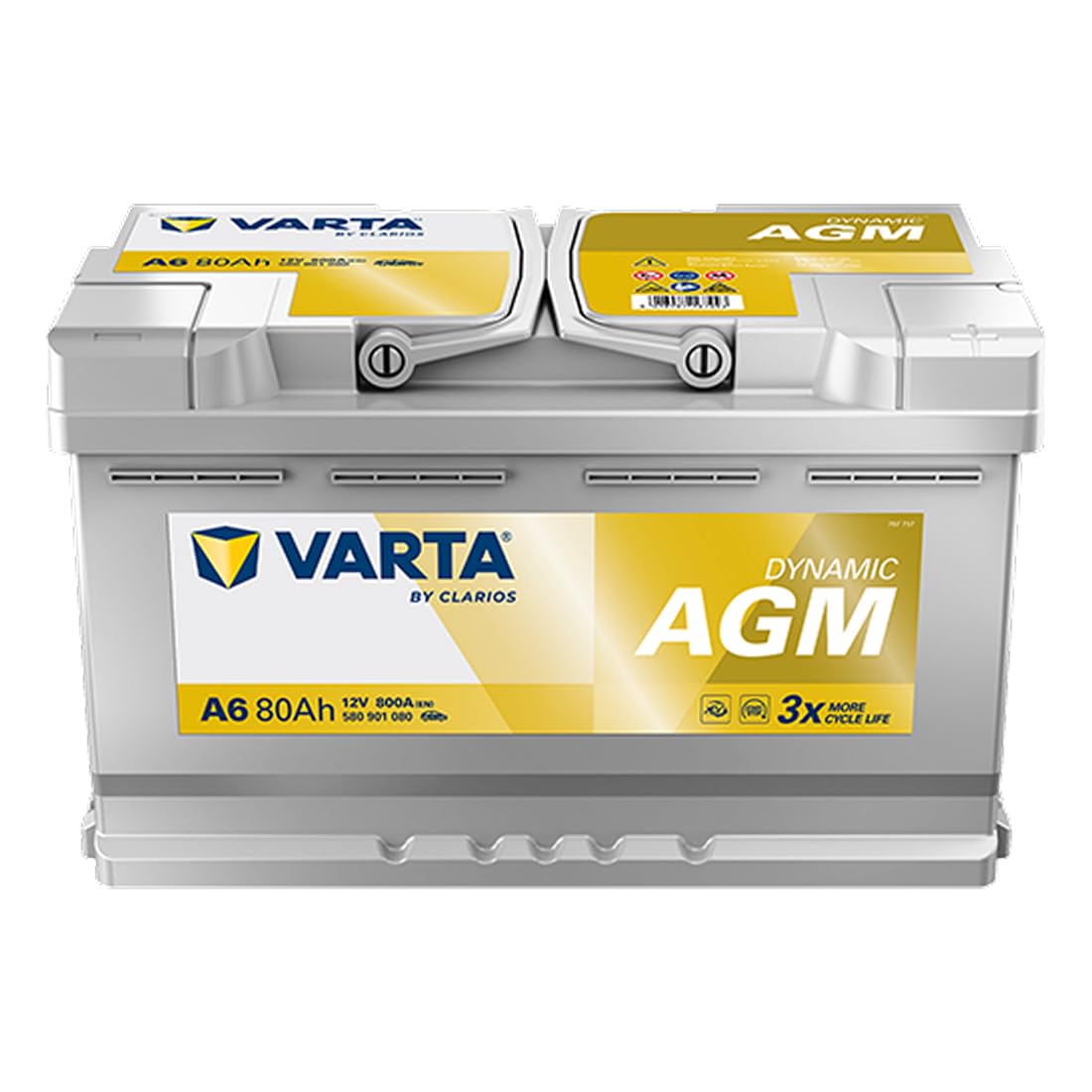 Amazon | ドイツ製 VARTA バッテリー 580-901-080 A6 (旧品番F21) AGM