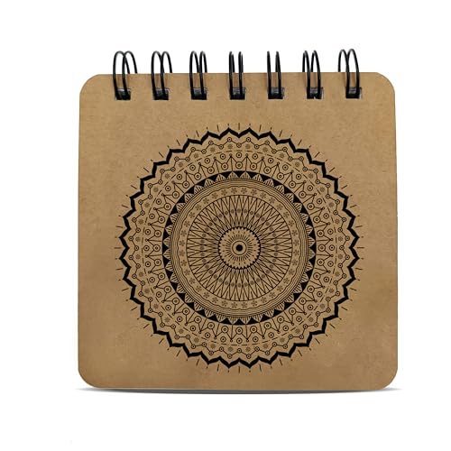 Image of Papero Pocket Size Sketch Book Pack of 3 | 140 GSM Thick Paper | 10 x 10 cm Mini Sketchbook | 40 Sheets Each | Portable Drawing Book for Sketching, Doodling & Journaling (Mandala)