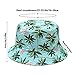 Malaxlx Coconut Flamingo Print Green Bucket Hat Beach Sun Hat Aesthetic Fishing Hat for Men Women Teens, Reversible Double-Side-Wear