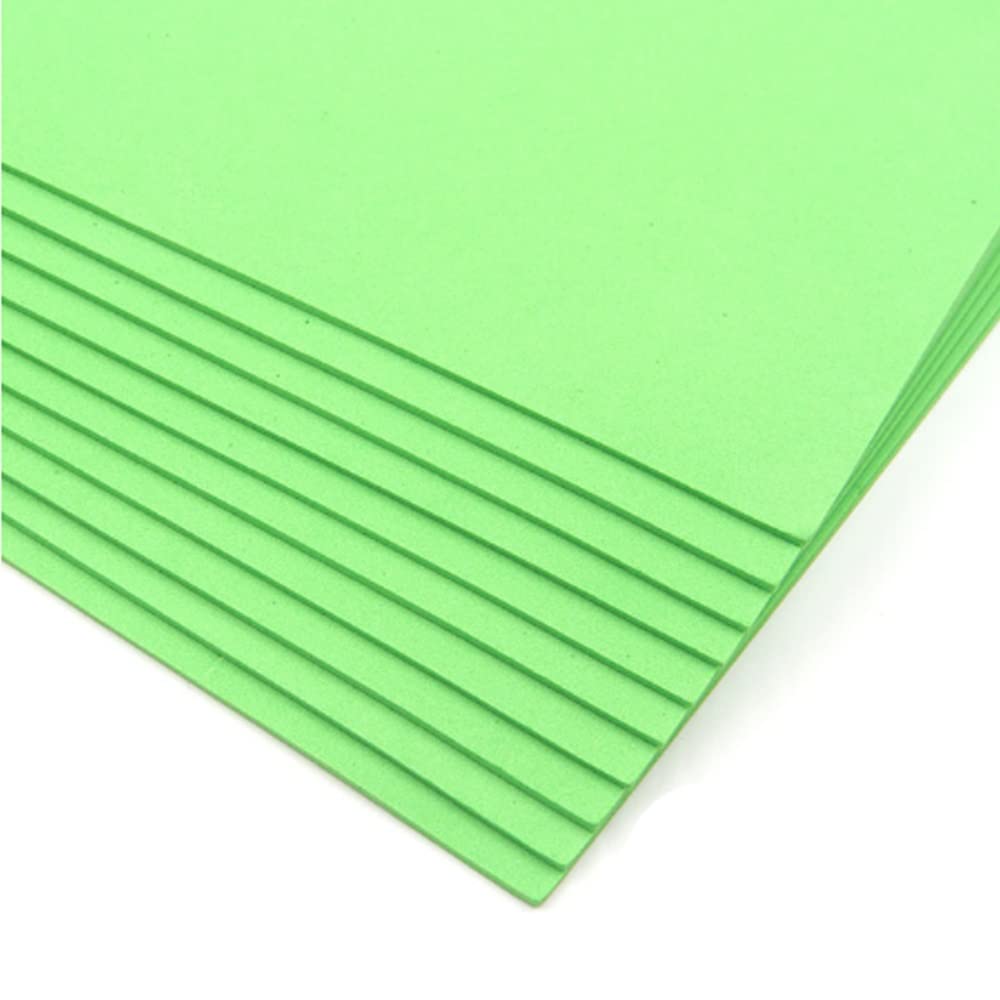 10 arkuszy pianki EVA w różnych kolorach dla dzieci DIY Craft, artykuły papiernicze o grubości 2 mm(Green)