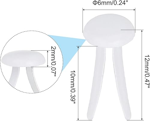 Miniatura 7 de PATIKIL Mini sujetadores de papel de 0.315 x 0.630in, paquete de 200 sujetadores redondos para manualidades, tarjetas decorativas de álbumes de