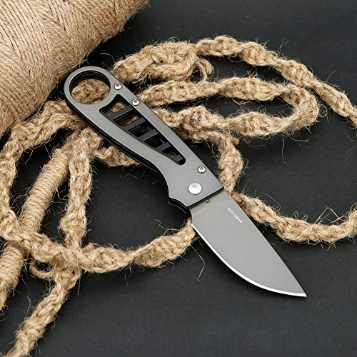 Pocket Knife For Men 8Cr13Mov Stainless Steel Blade With Aluminum Handle, Liner Lock Folding Hunting Knife For Camping, Hiking, Outdoors #TOP1