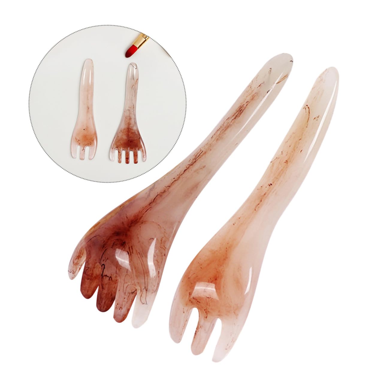 4piezas Cepillos de Masaje para Cabeza de Resina Peine Manual Guasha para Cabelludo Herramienta de Masaje de Cabello para Hombres y Mujeres