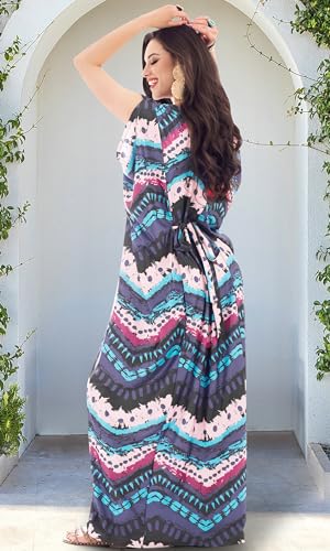 Image of KOH KOH Womens Long V-Neck Grecian Goddess Wedding Guest Maxi Dress Gown
