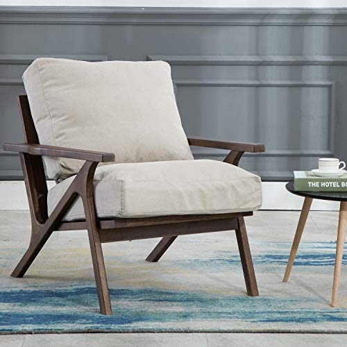 CIMOTA Mid Century Modern Accent Chair Upholstered Armchair Comfy Lounge Chair I