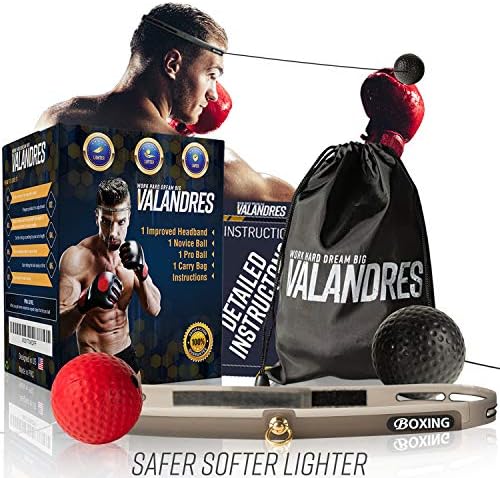 VALANDRES React Reflex Ball for Kids Bundle - Boxing Head Ball with Headband and Two Balls Included to Train Your Reaction, Agility, Punching Speed, Fight Skill and Hand Eye Coordination
