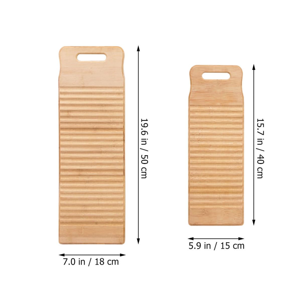 YARNOW Asse per Lavare i Panni in Legno Bambù 2 Pezzi Mini Lavapanni da Bucato a Mano Antiscivolo Design Appendibile per Uso Domestico e Viaggi, Resistente e Sicuro senza Sbavature,