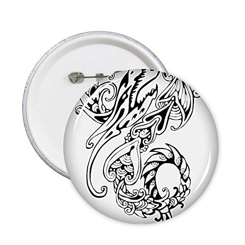 Pins dragon chinois pour customiser un vêtement triste 5pcs