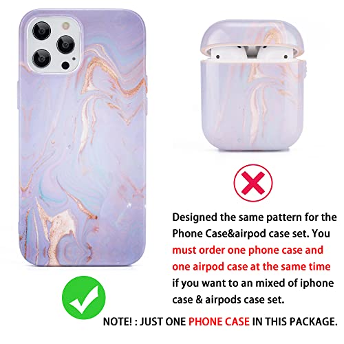 Zarlluit Purple Marbled Phone Case - Iphone 12 Pro Max Marble Decals Case, Water Paste Process Soft Flexible Tpu Purple Marble Protective Cover For Apple Iphone 12 Pro Max 6.7"- Only Phone Case In Box #TOP1