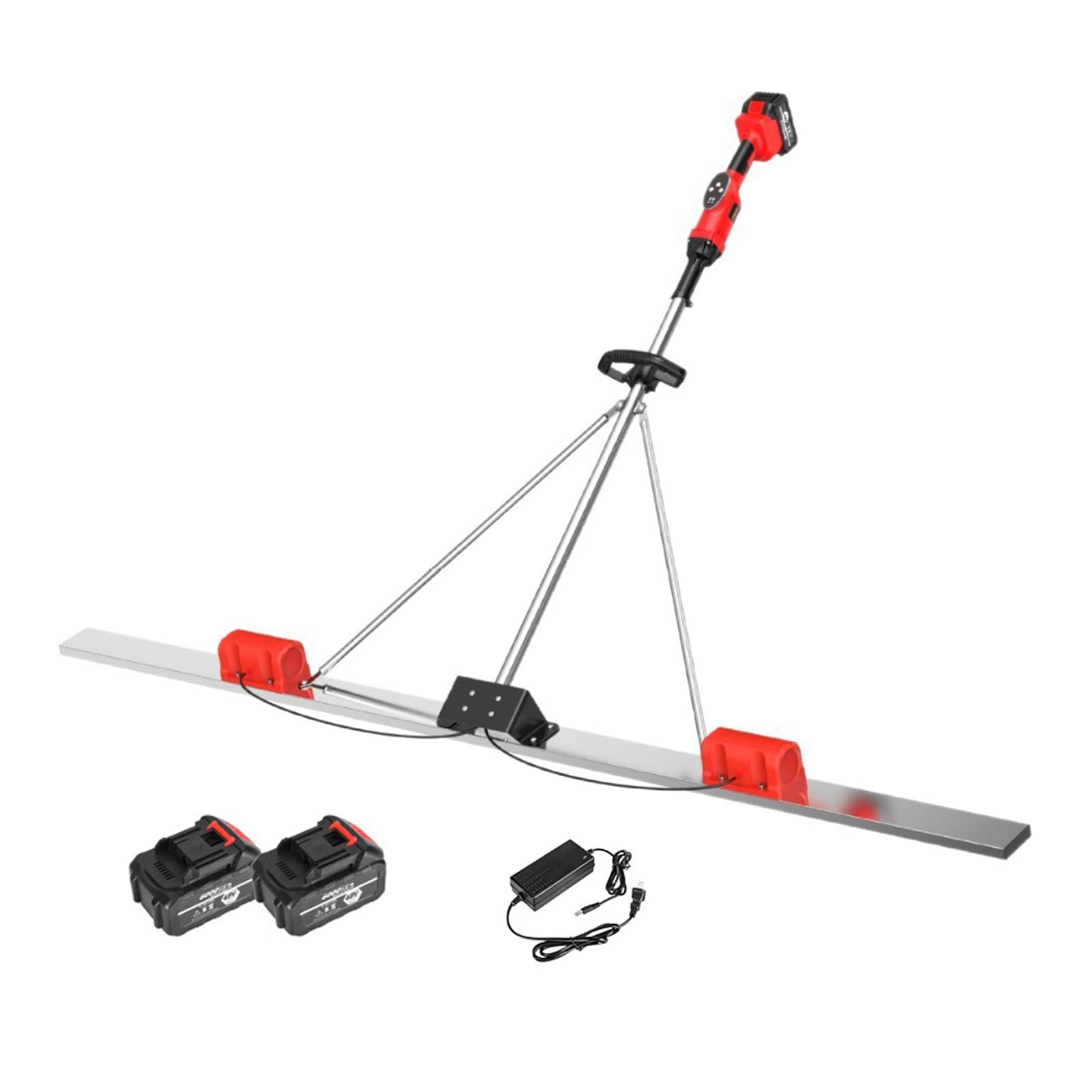 Concrete Vibrating Tool,High-Efficiency 6000mAh Lithium Battery Cement Finisher,9-Level Variable Frequency,2m Thickened Stainless Steel Blade,Driveway and Sidewalk Leveling(2m)