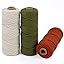 LEREATI Macrame Cord 3mm Set, 150m Thick Macrame Cotton Rope Yarn, 4 ...