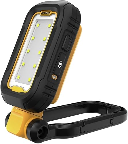 DEWALT Luz LED, luz de trabajo potente y compacta, mango magnético, USB-C recargable (DCL182)