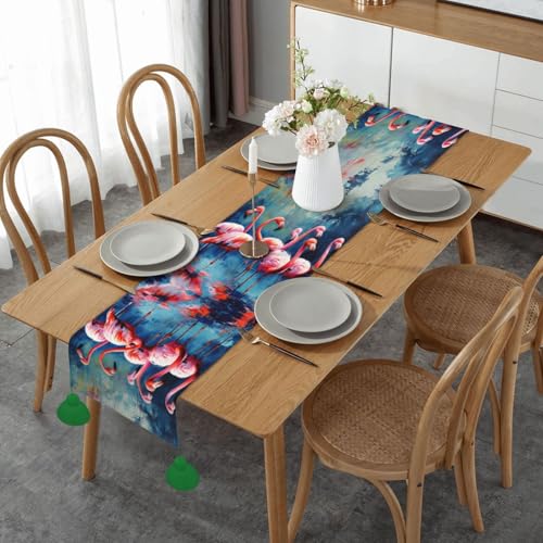 Chemin de table flamants roses de qualité supérieure pour table basse chic - 2