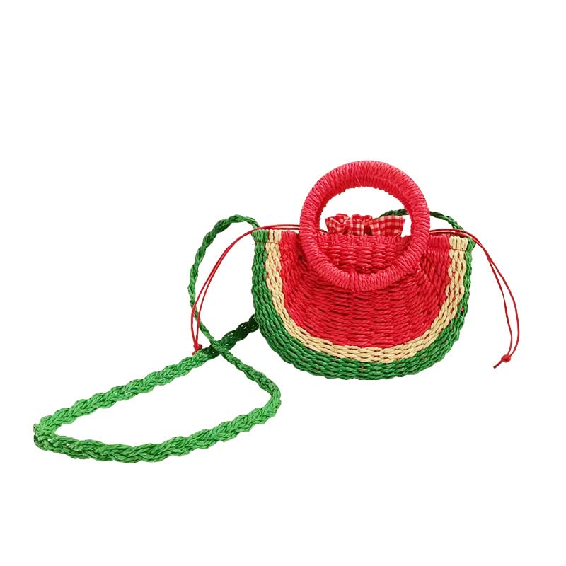 Bolso de Mano Mini de Rattan y Paja miniatura 1