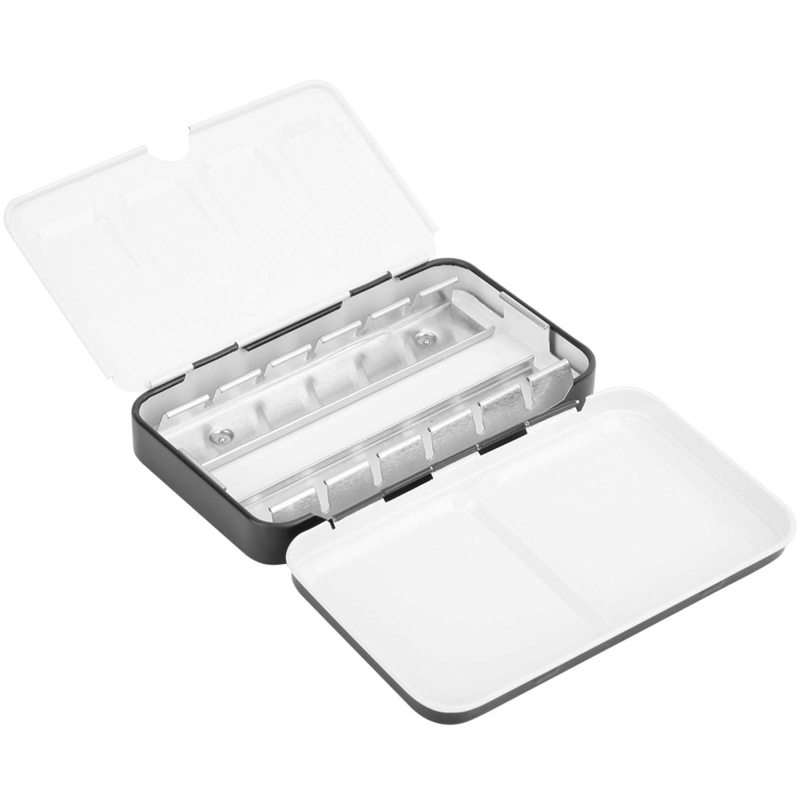 Paleta de Acuarela vacía, Caja de Acuarela portátil, Bandeja de Pintura, Caja de Pintura de Metal con 12 Compartimentos para Artistas, Estudiantes, niños