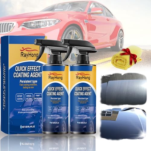 Ray Hong Quick Effect Coating Agent, Multi-Functional Car Coating Renewal Agent Spray (2PCS)