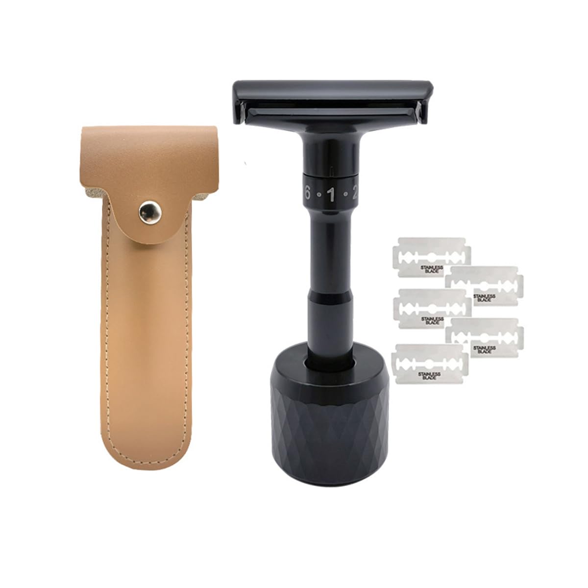 ALANES Safety Razor, Double Edge Razor - Adjustable Double Edge