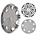 AuMoHall Black with Silver Hubcap Wheel Cover Replacement Kit 15