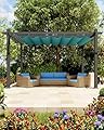 GarveeLife 10 x 13 Ft Aluminum Pergola, Outdoor Metal Gazebo with Adjustable Canopy, Reinforced Frame Outdoor Shelter for Backyard, Patio, Garden and Deck - Blue