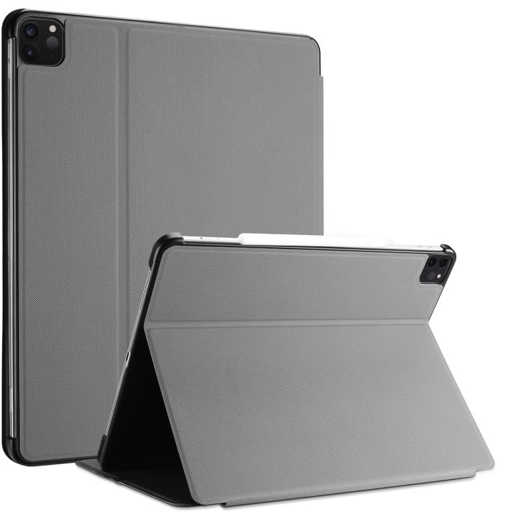 ProCase for iPad Pro 12.9 Case 2020 Release, 4th Generation, Shockproof Folio Cover Slim Lightweight Protective Book Case -Grey