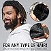 Men Shower Cap For dreadlocks, braids, curls, locs, curly Hair. Waterproof, Reusable, Large shower cap for mens hair. Terry cloth lined, elevated, sleek looking shower caps (Black Camouflage)