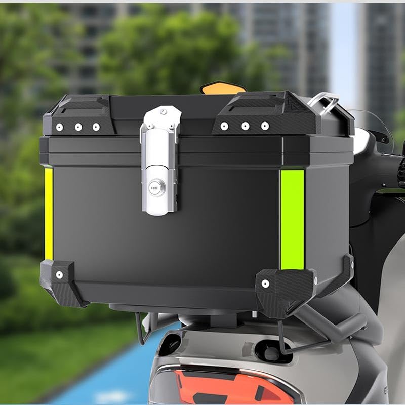 Motorcycle Top Box, 57L ABS Material, Waterproof and Dustproof with...