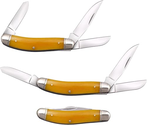 Miniatura 7 de Cold Steel Gentlemen's Stockman Versatile Practical Durable Compact Pocket Folding Knife - 3 Blades Bone Handle Slip Joint Lock