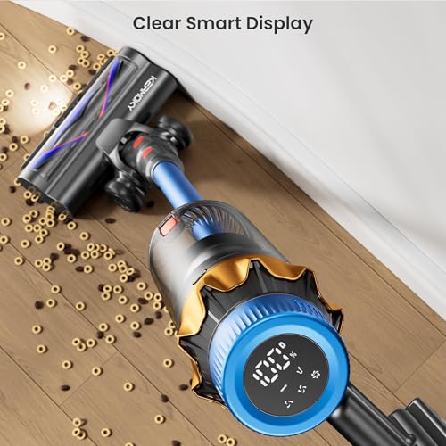 Image of Cordless Vacuum Cleaner, 650W 55KPA 70Mins Vacuum Cleaners for Home, Self-Standing Cordless Stick Vacuum with Anti-Tangle, Lightweight Wireless Vacuum for Hardwood Floor /Carpet /Pet Hair