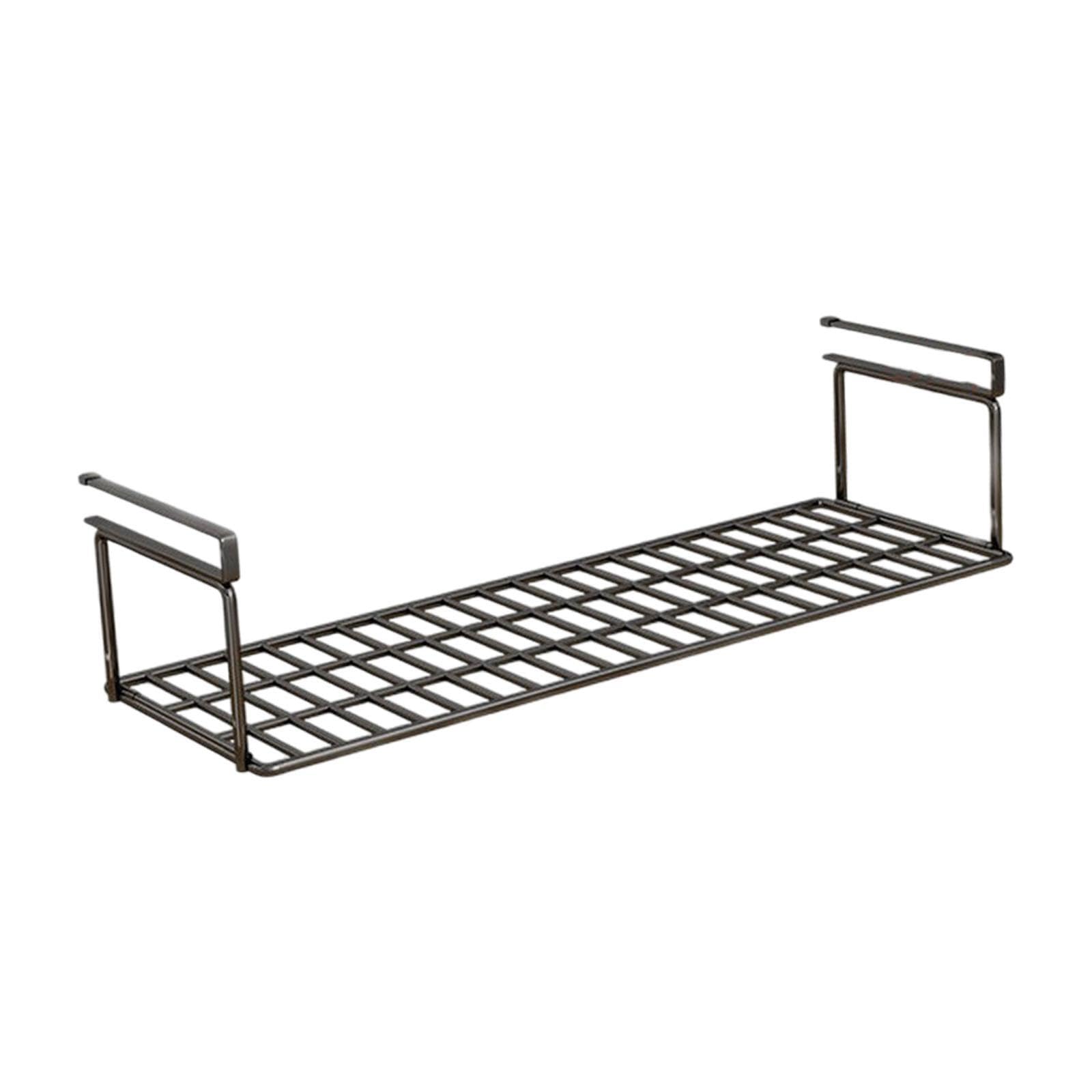 Estante para debajo de estantes de diseño robusto y minimalista, negro, 60cm