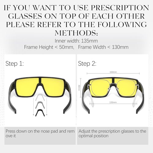 Fit Over Night Driving Glasses - Night Vision Driving Glasses for Men Women with UV Protection4