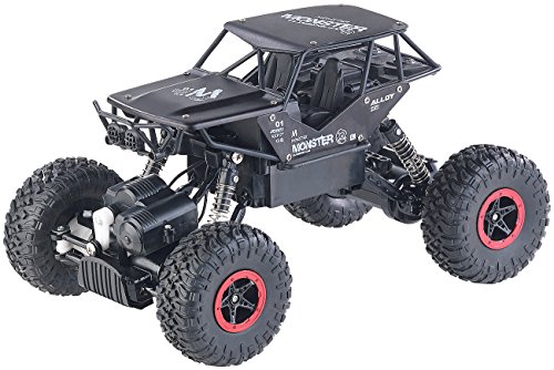 Simulus Monstertruck: Ferngesteuerter Monster-Truck Rock Crawler, 2,4-GHz-Funk, 12 km/h (RC Car, Kinderauto, Ferngesteuertes Spielzeug)