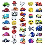 Car Shoe Charms for Kids, 40Pcs Shoe Accessories for Croc Shoe Bracelets Wristbands Girls Boys Teens Men Birthday Party