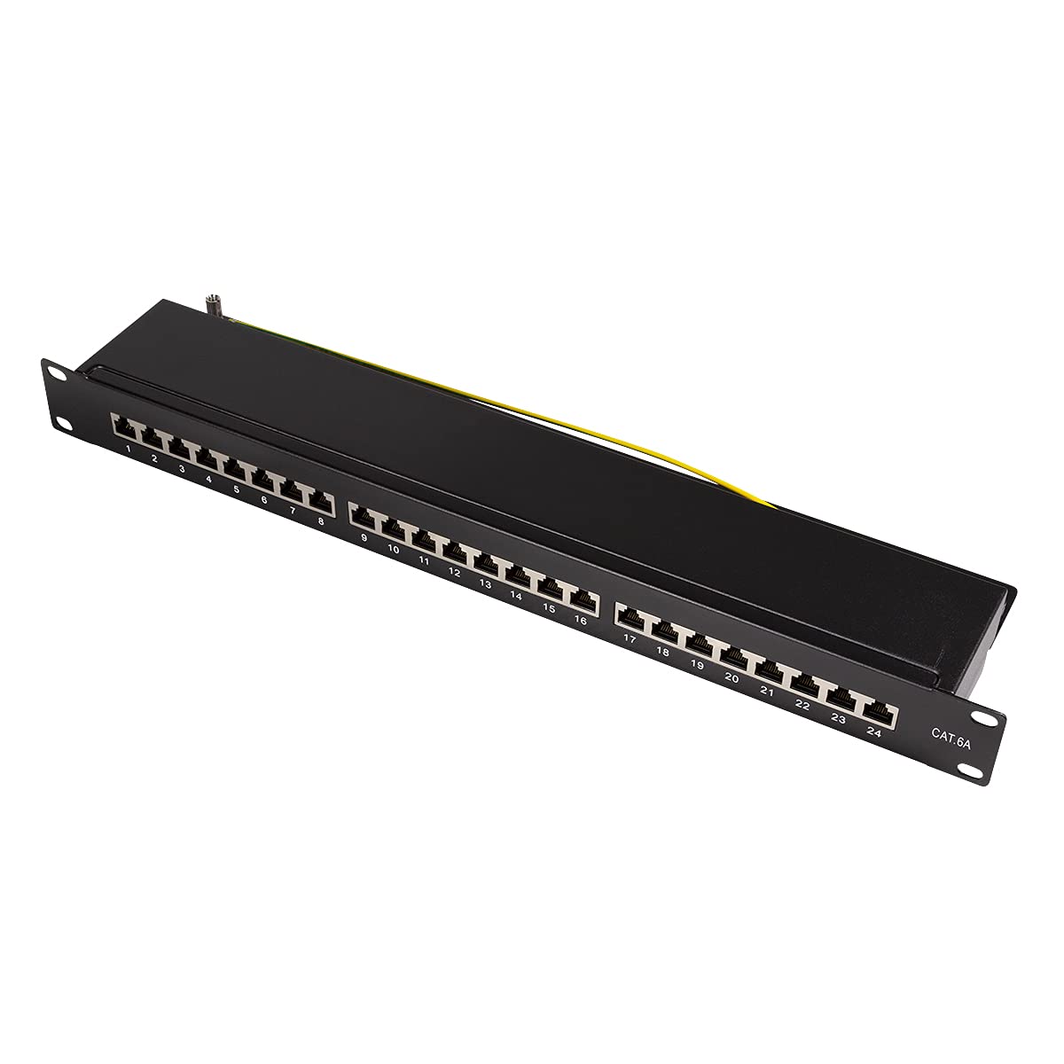 LogiLink Professional PrimeLine Cat.6A (500 MHz) patchpaneel zwart, 19, STP (afgeschermd) 24-Port (RJ45