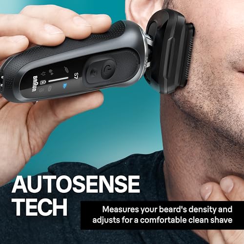 Image of Braun Series 7 Electric Shaver for Men, Wet & Dry Foil Razor, 4-in-1 SmartCare Clean & Charge Center, Beard Trimmer Attachment, Stubble Attachment, Travel Case, Grey 7185cc