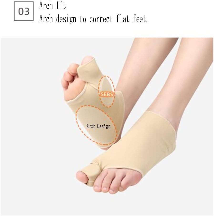 DEAVER Bunion Corrector for Overlapping Toes, Big Toe Straightener,Bunion Splint Support Protectors Sleeve,Pain Relief Sleeves for Hallux Valgus Correction
