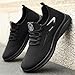 KVOTUU Men's Running Shoes Ultra Light Breathable Casual Walking Shoes Non Slip Lightweight Workout Gym Sneakers Fashion Mesh Sports Sneakers Black