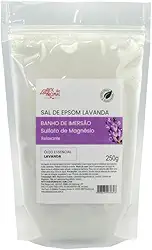 Sal de Epsom Lavanda, Banho de Imersão, Sulfato de Magnésio, Óleo Essencial, Arte dos Aromas 250g