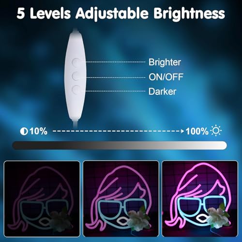 Image of Singer Neon Light, LED Music Room, Ballroom, Bedroom Wall Decoration, Birthday and Christmas Gifts for Music Enthusiasts