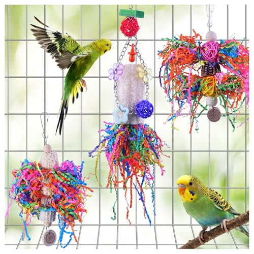 Matutinus Bird Toys, Parakeet Foraging Toys, Hanging Chewing Toys with