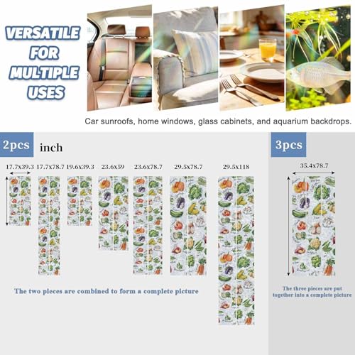 Película decorativa arcoíris para ventana 29.5" x 78.7" (2 piezas) miniatura 5