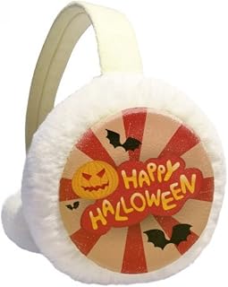 Abafador de orelhas de inverno com desenho animado Halloween Fonts de lã peluda para uso ao ar livre