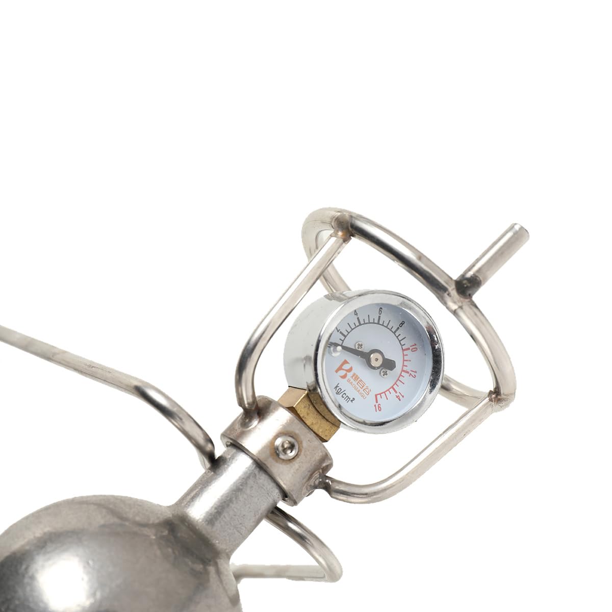 100ml Hochdruck-Popcornmaschine Mini-Edelstahl Professionelle Popcorn-Bräter, Handkurbel Gasheizung Langsamer Schub Mit Manometer Für Familienfeiern Studienpartyspaß