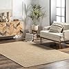 nuLOOM Alessi Solid Farmhouse Cotton Area Rug, 5' x 8', Beige