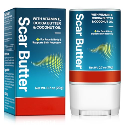Scar Stick for Scars After Surgery & C-Section, Cocoa Butter Stick with Vitamin E for Scars, 5-in-1 Smoothing Formula to Improves Texture & Discoloration, Non-Greasy (0.7 oz)