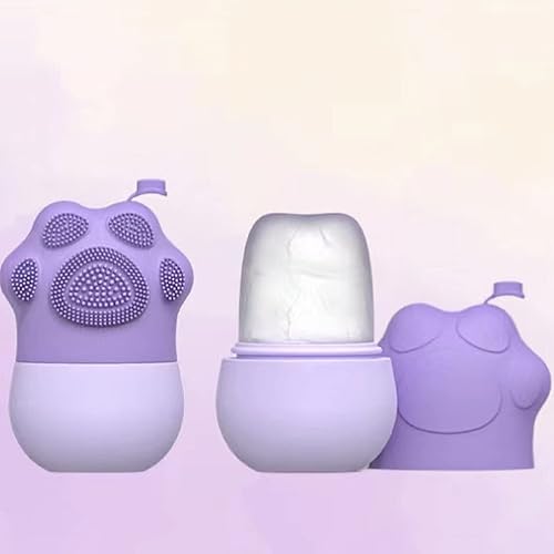 Miniatura 2 de Rodillo de hielo de silicona para cara con cepillo de limpieza facial rodillo de hielo facial herramienta de cuidado de la piel masaje facial alivio