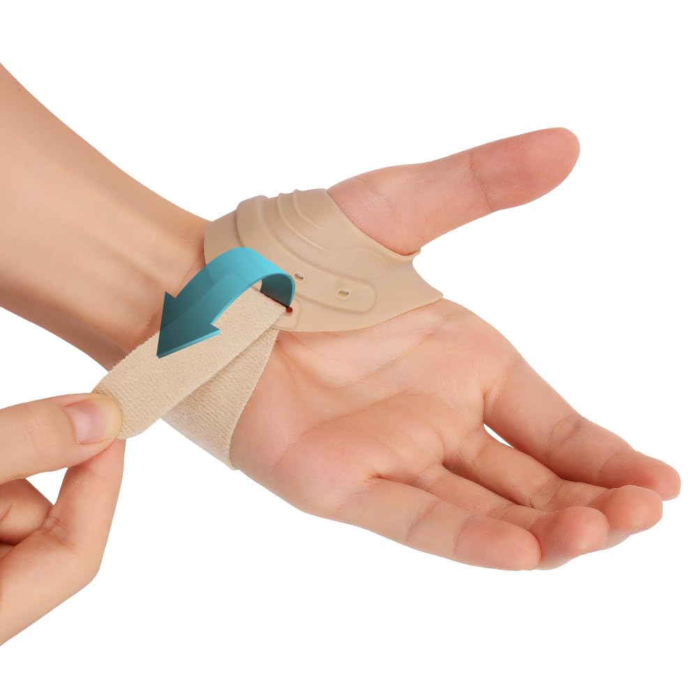 INFILAR CMC Thumb Brace for Men and Women, CMC Joint Support Stabilizer for Thumb Joint Discomfort, Instability, Tendonitis, Lightweight & Adjustable Thumb Support, Left-Hand, Small