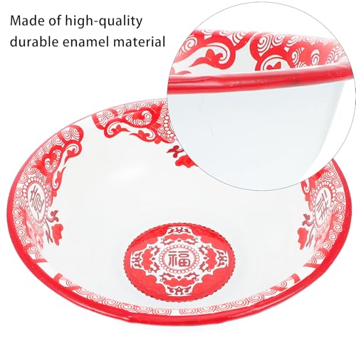 Lavabo de esmalte vintage de 20 CM resistente para almacenamiento 4