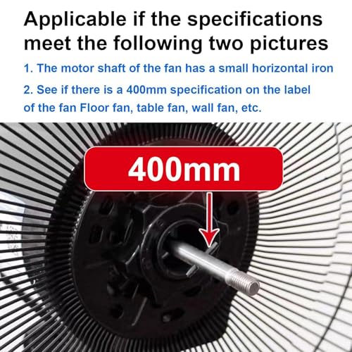 Miniatura 5 de Genérico Recambio Aspas Ventilador 40 Diametro, Recambio Aspas Ventilador De Pie De 3 Aspa, Pieza De 40 Cm Para Soplador Con Tapa De Tuerca Para Sala Dormitorio Taller