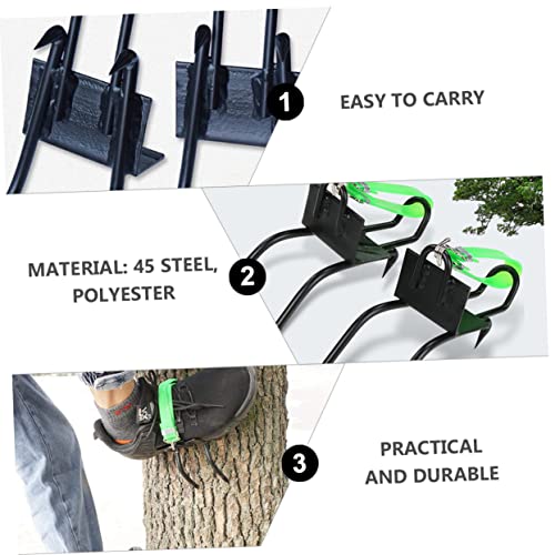 1Pair Tree Climbing Spikes Shoes Set Multipurpose Climbing Tools for Tree Ascending Anti-Slip Design for Outdoor Tree Climbing Activities3