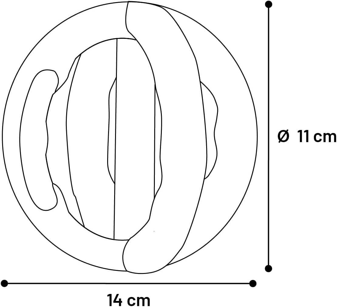 Flamingo DT RUBBER RUBBA CROSS BALL BROWN 14x11x11CM